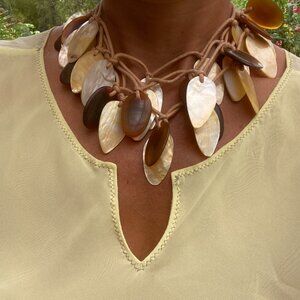 Seashell Necklace, rope,